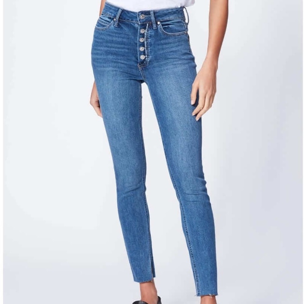 NWT - Paige Denim Margot Skinny With Frayed Button Fly In Belmoore Size 27
